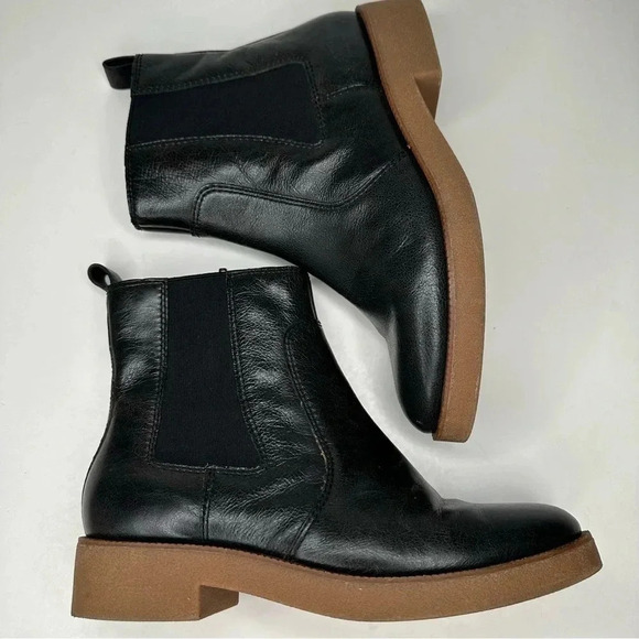 Lucky Brand Black Leather Ressy Ankle Boots Size 8.5 - Picture 10 of 15